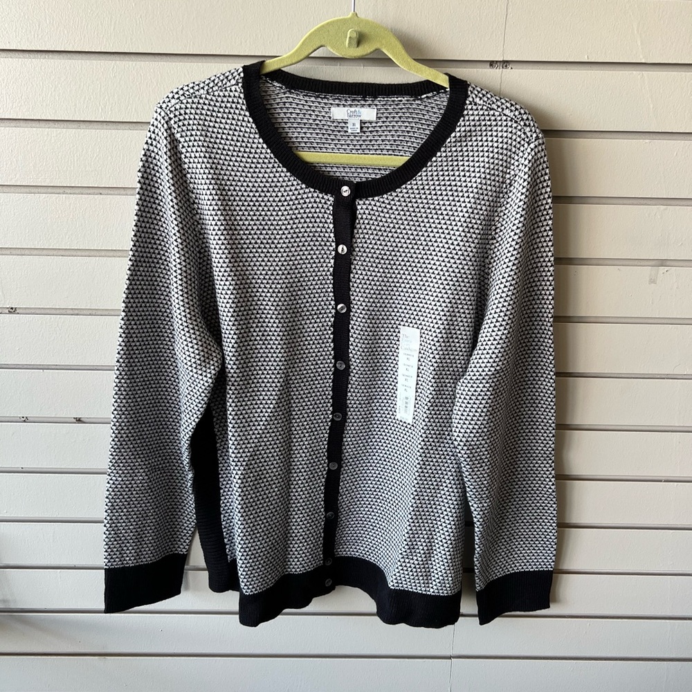 Croft & Barrow Women’s Extra Cozy Cardigan Size XL. New! Warm & Comfy.
